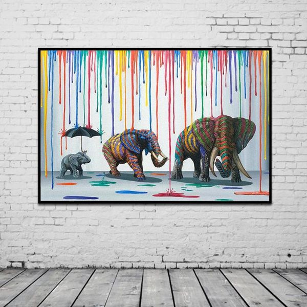 paintings animal elephant rainbow rain abstract canvas painting street art posters and prints wall picture home room cuadros decor
paintings animal elephant rainbow rain abstract canvas painting street art posters and prints wall picture home room cuadros decor