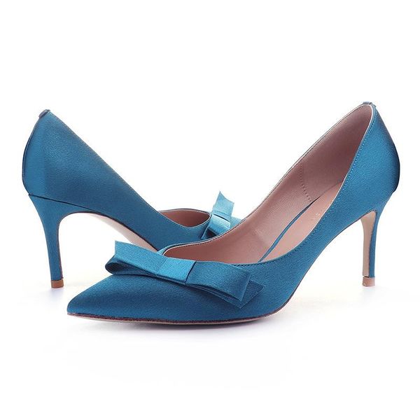 dress shoes spring woman pumps 2021 high heels satin pointed toe shallow thin butterfly-knot comfort wedding, Black
dress shoes spring woman pumps 2021 high heels satin pointed toe shallow thin butterfly-knot comfort wedding, Black