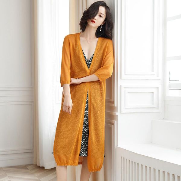 women's sweaters ice-silk knit women cardigan coat summer seven-point sleeve air conditioning/sunscreen shirt long ladies cardigans sha, White;black
women's sweaters ice-silk knit women cardigan coat summer seven-point sleeve air conditioning/sunscreen shirt long ladies cardigans sha, White;black