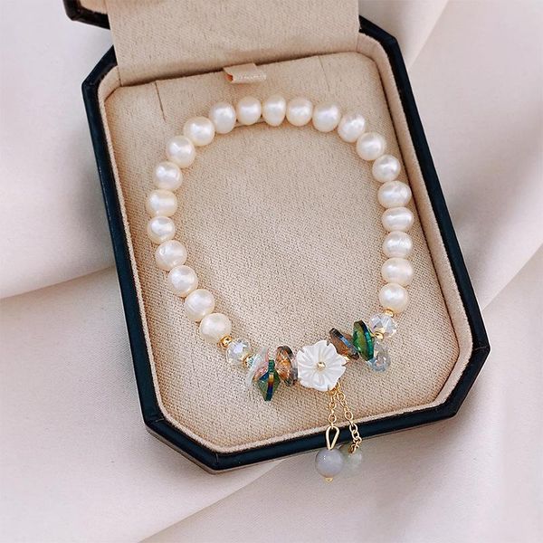 charm bracelets vsnow fairy trendy freshwater pearl shell flower beaded for women exquisite multicolor crystal bracelet jewelry, Golden;silver
charm bracelets vsnow fairy trendy freshwater pearl shell flower beaded for women exquisite multicolor crystal bracelet jewelry, Golden;silver