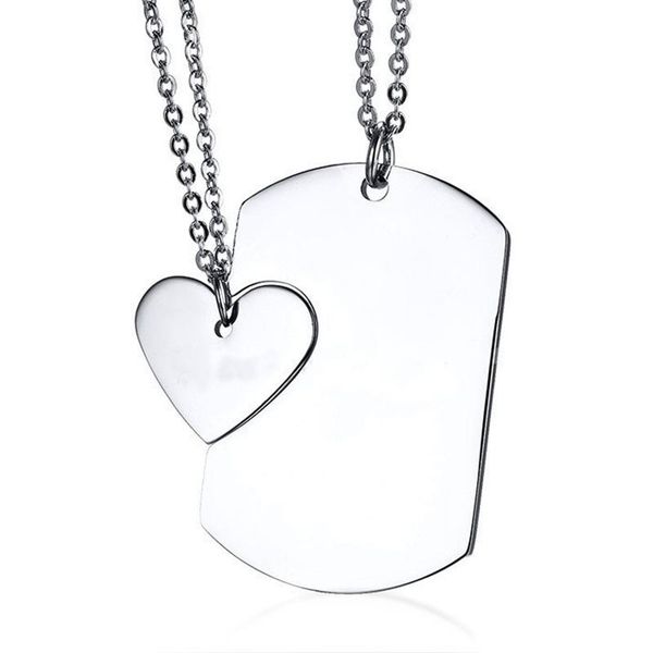 pendant necklaces modyle name couple necklace id tag heart high polished stainless steel trendy women men jewelry, Silver
pendant necklaces modyle name couple necklace id tag heart high polished stainless steel trendy women men jewelry, Silver