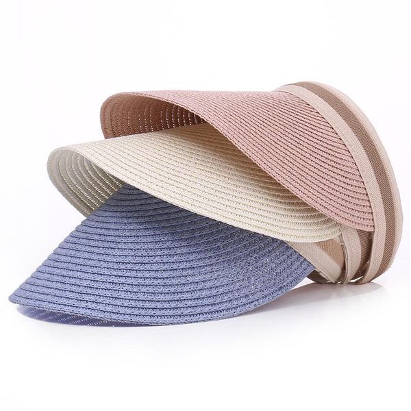wide brim hats 2021 summer sunscreen empty hat outdoor sports sunshade uv protection ladies panama sun visors for women 9 colors, Blue;gray
wide brim hats 2021 summer sunscreen empty hat outdoor sports sunshade uv protection ladies panama sun visors for women 9 colors, Blue;gray