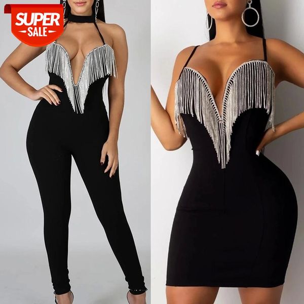 women lady sequin jumpsuit romper bodycon backless clubwear party long pant trouser black tassels dress outfit #jq10, Black;gray
women lady sequin jumpsuit romper bodycon backless clubwear party long pant trouser black tassels dress outfit #jq10, Black;gray