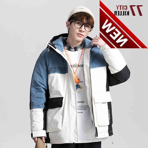 90% white duck hooded down jacket mens letter print patchwork winter thicken warm big pockets parkas male fashion puffer jackets, Black
90% white duck hooded down jacket mens letter print patchwork winter thicken warm big pockets parkas male fashion puffer jackets, Black