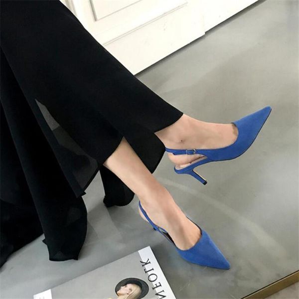 sandals spring autumn shallow mouth pumps pointed toe back buckle high heels summer 8 cm 6 women shoes, Black
sandals spring autumn shallow mouth pumps pointed toe back buckle high heels summer 8 cm 6 women shoes, Black