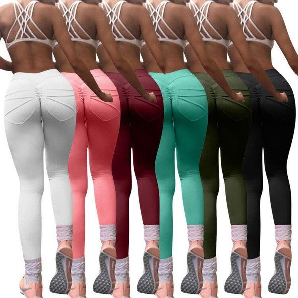 women's leggings running pant sports with pockets women color stretch pants soild trousers high-waist fitness pantalones de mujer, Black
women's leggings running pant sports with pockets women color stretch pants soild trousers high-waist fitness pantalones de mujer, Black