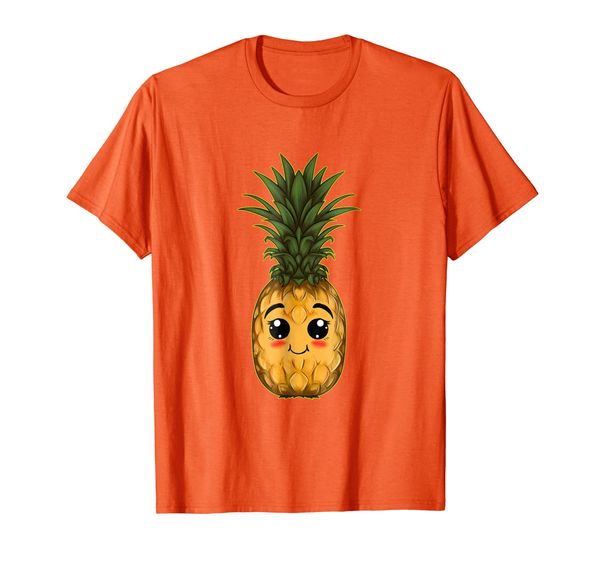 pineapple aloha big eyes cute fruit hawaiian tshirt gift, White;black