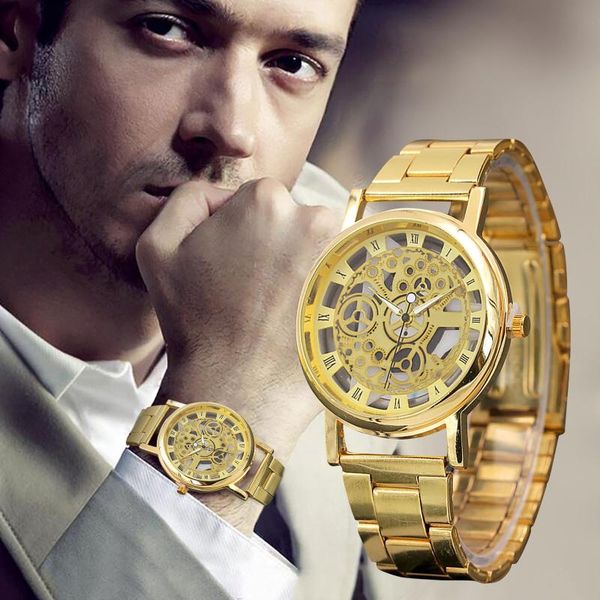 wristwatches 2021 mens hollow out vintage dial wrist watch gold silver alloy wristwatch men analog quartz watches for man reloj hombre, Slivery;brown
wristwatches 2021 mens hollow out vintage dial wrist watch gold silver alloy wristwatch men analog quartz watches for man reloj hombre, Slivery;brown
