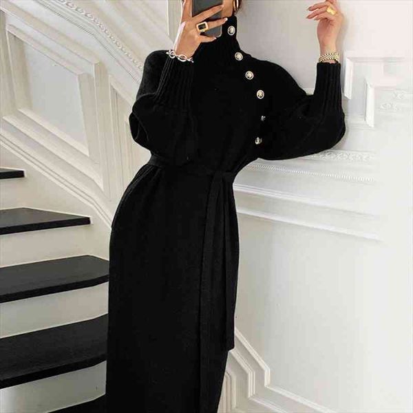 winter turtleneck buttons women knitted dress elegant full sleeve lace-up female thicken long dress for sweater autumn, Black;gray
winter turtleneck buttons women knitted dress elegant full sleeve lace-up female thicken long dress for sweater autumn, Black;gray