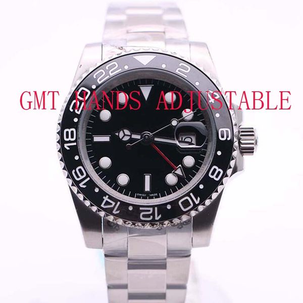 new gmt adjustable wristwatches 40mm black ceramic bezel master 116710 stainless steel 2813 automatic movement classic strap mens watches, Slivery;brown
new gmt adjustable wristwatches 40mm black ceramic bezel master 116710 stainless steel 2813 automatic movement classic strap mens watches, Slivery;brown