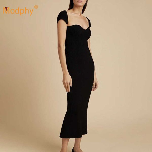 women's square collar short sleeve pure color knit midi dress autumn bodycon celebrity club party vestidos 210527, Black;gray
women's square collar short sleeve pure color knit midi dress autumn bodycon celebrity club party vestidos 210527, Black;gray