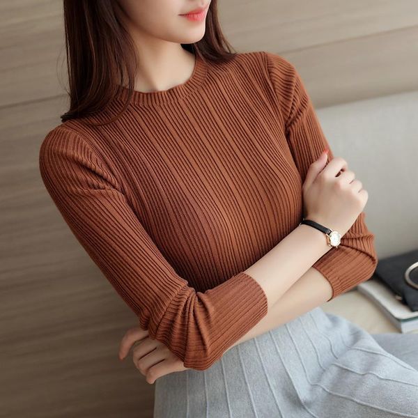 women's sweaters blusas de inverno feminina direct selling the spring 2021 sweater slim shirt collar pullover female thickened coat, White;black
women's sweaters blusas de inverno feminina direct selling the spring 2021 sweater slim shirt collar pullover female thickened coat, White;black