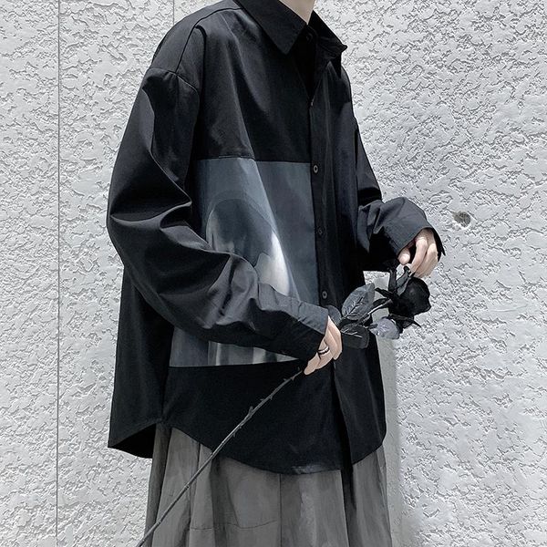 men's casual shirts graphic printed long sleeve for men 2021 fashion trends punk clothing teens oversized button up blouses and hip hop, White;black
men's casual shirts graphic printed long sleeve for men 2021 fashion trends punk clothing teens oversized button up blouses and hip hop, White;black