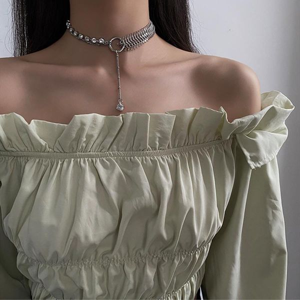 chokers lifefontier korean shiny crystal fish bone copper alloy choker necklace for women rhinestone luxury jewelry valentine's day gif, Golden;silver
chokers lifefontier korean shiny crystal fish bone copper alloy choker necklace for women rhinestone luxury jewelry valentine's day gif, Golden;silver