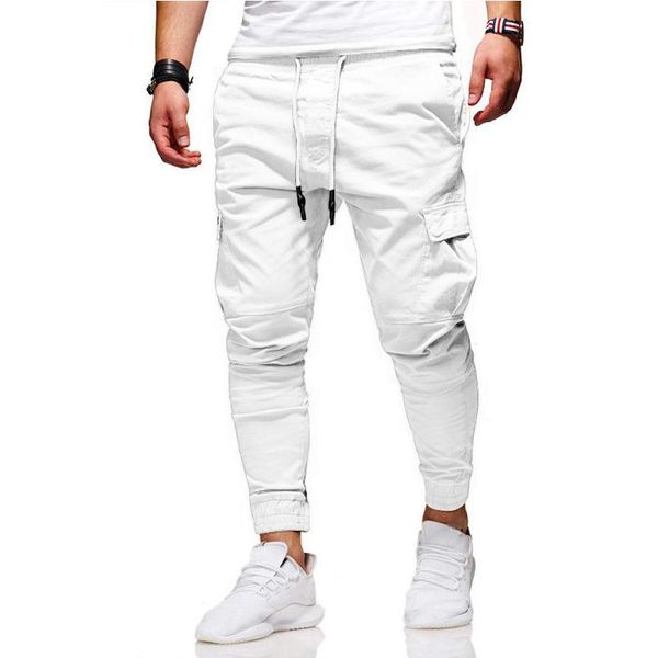 men's pants fashion men thin multi-pockets trousers streetwear casual tethered elasticated fitness track sweatpants, Black
men's pants fashion men thin multi-pockets trousers streetwear casual tethered elasticated fitness track sweatpants, Black