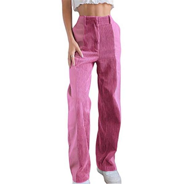 women's pants & capris 2021 womens straight leg casual high elastic waist color block loose corduroy fashion e-girl streetwear trousers, Black;white
women's pants & capris 2021 womens straight leg casual high elastic waist color block loose corduroy fashion e-girl streetwear trousers, Black;white