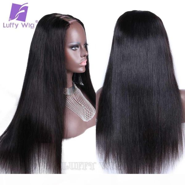 u part wig straight human hair 200 density 180 density 1x4inch 2x4inch u open size remy brazilian wigs for black women luffy, Black;brown
u part wig straight human hair 200 density 180 density 1x4inch 2x4inch u open size remy brazilian wigs for black women luffy, Black;brown