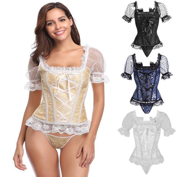 american court corset with chest support and slim transparent lace shoulder bustiers & corsets, Black;white
american court corset with chest support and slim transparent lace shoulder bustiers & corsets, Black;white