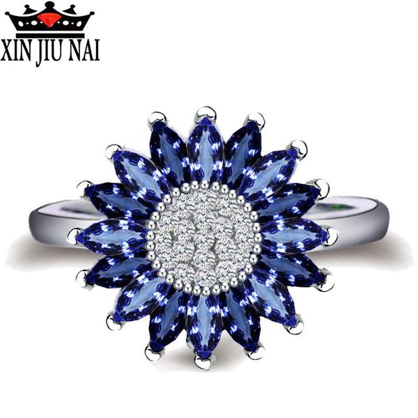 cluster rings classic blue daisy flower ring female bijoux wedding bands pave cz crystal engagement 925 anillos silver jewelry, Golden;silver
cluster rings classic blue daisy flower ring female bijoux wedding bands pave cz crystal engagement 925 anillos silver jewelry, Golden;silver