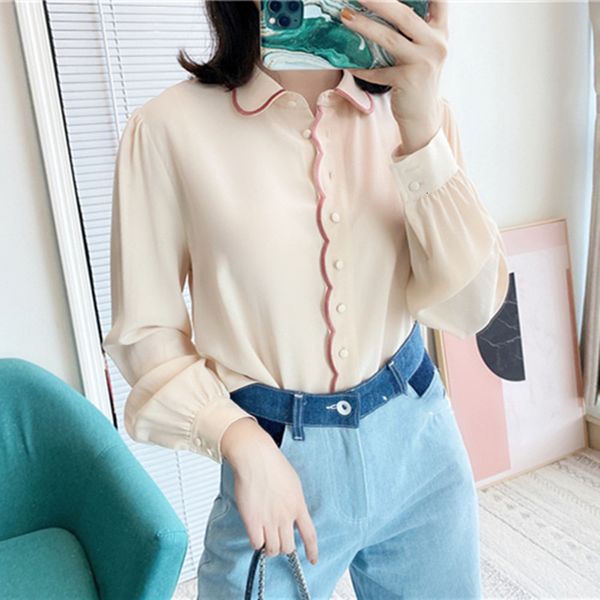 2021 new 100% seda novas mulheres blusa de manga comprida escritrio senhoras onda bordado single-breasted turn-down colarinho camisas femini, Black
2021 new 100% seda novas mulheres blusa de manga comprida escritrio senhoras onda bordado single-breasted turn-down colarinho camisas femini, Black