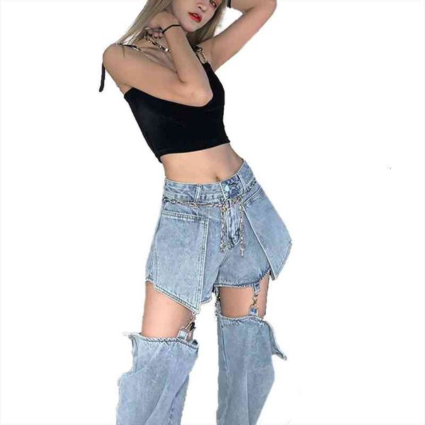 multifunctional straight-leg pants, blue women pant solid color detachable jeans, xs s l xl, Black;white
multifunctional straight-leg pants, blue women pant solid color detachable jeans, xs s l xl, Black;white