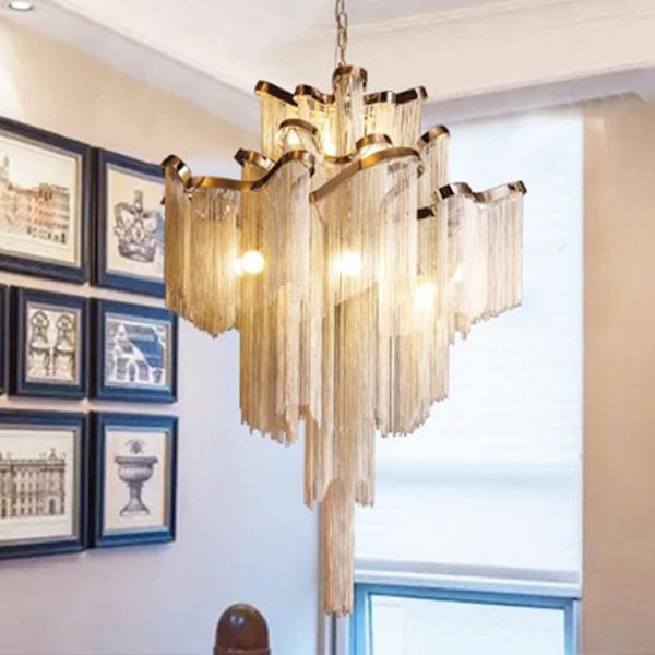 pendant lamps modern fringes light golden el villa lobby led lamp aluminum luminaire cafe art hanging home lighting fixture
pendant lamps modern fringes light golden el villa lobby led lamp aluminum luminaire cafe art hanging home lighting fixture