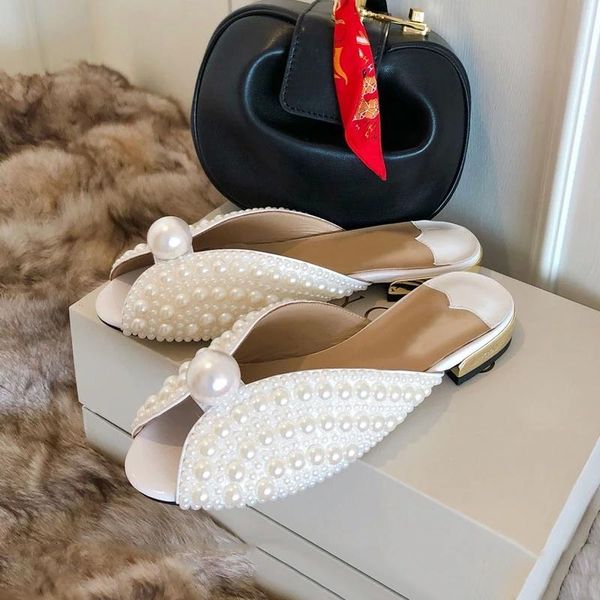 sandals beige pearl women flat slippers peep toe summer female handmade flats mules slip on outside slides sandalias mujer, Black
sandals beige pearl women flat slippers peep toe summer female handmade flats mules slip on outside slides sandalias mujer, Black