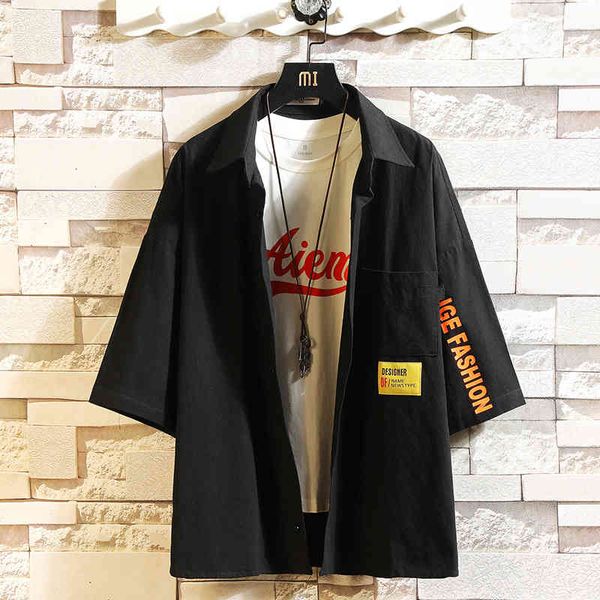 men's casual shirts solid classic brand 2021 black summer beach shirt fashion short sleeve loose pocket plus oversize -4xl 5xl tr, White;black
men's casual shirts solid classic brand 2021 black summer beach shirt fashion short sleeve loose pocket plus oversize -4xl 5xl tr, White;black