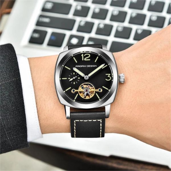 wristwatches pagani design brand 2021 men hollow automatic black mechanical tourbillon watch gmt reloj hombre watches waterproof, Slivery;brown
wristwatches pagani design brand 2021 men hollow automatic black mechanical tourbillon watch gmt reloj hombre watches waterproof, Slivery;brown