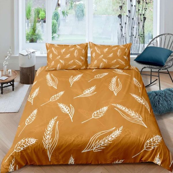 2/3 piece microfiber duvet cover set wheat ears golden bed linen set quilt cover single double full king comforter cover
2/3 piece microfiber duvet cover set wheat ears golden bed linen set quilt cover single double full king comforter cover