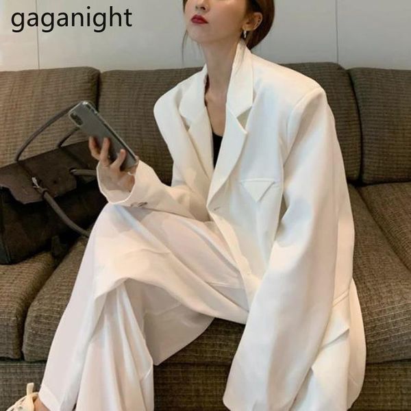 women's two piece pants gaganight fashion women two-piece pant suit solid white loose blazer jacket & wide leg set 2021 office female o
women's two piece pants gaganight fashion women two-piece pant suit solid white loose blazer jacket & wide leg set 2021 office female o