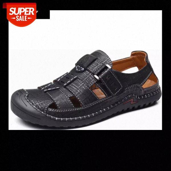 wotte men cow leather sandals outdoor 2020 summer men shoes breathable casual shoes footwear walking sandals chaussure homme #cz7l, Black
wotte men cow leather sandals outdoor 2020 summer men shoes breathable casual shoes footwear walking sandals chaussure homme #cz7l, Black