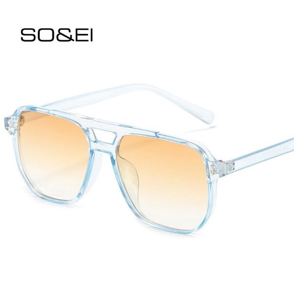 sunglasses so&ei retro double bridges square women fashion brand designer blue orange gradient shades uv400 men sun glasses, White;black
sunglasses so&ei retro double bridges square women fashion brand designer blue orange gradient shades uv400 men sun glasses, White;black
