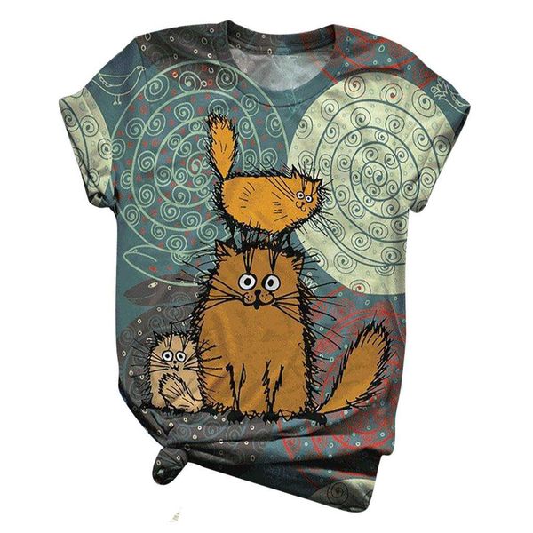 women t-shirts casual o-neck short sleeve 3d animal print cute cat print tee t-shirt plus size female t-shirts s-3xll z0609, White
women t-shirts casual o-neck short sleeve 3d animal print cute cat print tee t-shirt plus size female t-shirts s-3xll z0609, White