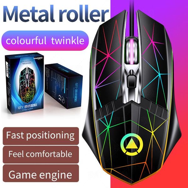 mice silver carving g11 wired metal wheel 4-button luminous mouse game usb computer accessories colorful glare
mice silver carving g11 wired metal wheel 4-button luminous mouse game usb computer accessories colorful glare