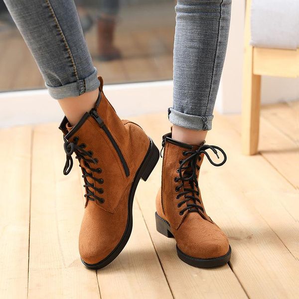 boots fashion leisure flock motorcycle women round toe med hoof heels lace up ankle platform punk ladies shoes, Black
boots fashion leisure flock motorcycle women round toe med hoof heels lace up ankle platform punk ladies shoes, Black