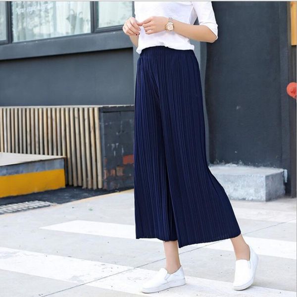 women's pants & capris 2021 summer arrival ankle length wide leg ladies breeches thin soft chiffon high waist 10 colors available, Black;white
women's pants & capris 2021 summer arrival ankle length wide leg ladies breeches thin soft chiffon high waist 10 colors available, Black;white