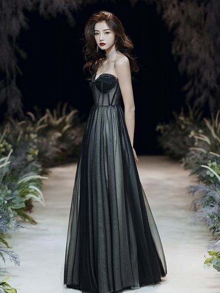 black strapless evening dress fashion three dimensional waist backless slim female party gown host pshoot dress, Black;red
black strapless evening dress fashion three dimensional waist backless slim female party gown host pshoot dress, Black;red