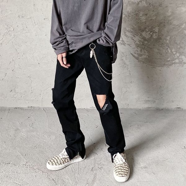 2021 new joelho buraco emendado afligido jeans harajuku dos homens em linha reta lavado preto lpis de alta rua solto casual denim calas 8nl4, Blue
2021 new joelho buraco emendado afligido jeans harajuku dos homens em linha reta lavado preto lpis de alta rua solto casual denim calas 8nl4, Blue