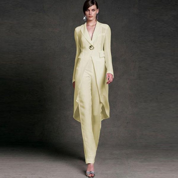 women's two piece pants elegant woman jumpsuit for wedding chiffon mother of the bride pantsuit with jacket evening dress custom dresse, White
women's two piece pants elegant woman jumpsuit for wedding chiffon mother of the bride pantsuit with jacket evening dress custom dresse, White