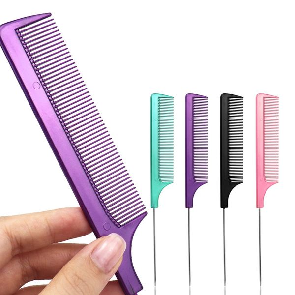 professional hair tail comb salon heat resistant pin rat antistatic separate parting dyeing combs styling tools paddle brush, Silver
professional hair tail comb salon heat resistant pin rat antistatic separate parting dyeing combs styling tools paddle brush, Silver
