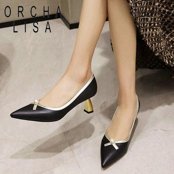 dress shoes orcha lisa 2021 women pumps pointed toe 5.5cm strange heels slip-on classic bowtie pearl elegent big size 48 casual a3833, Black
dress shoes orcha lisa 2021 women pumps pointed toe 5.5cm strange heels slip-on classic bowtie pearl elegent big size 48 casual a3833, Black