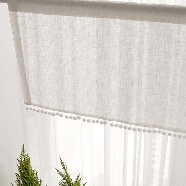 curtain & drapes mcao linen textured window sheer short pompom for bedroom living room semi transparent voile panel light filteringtj3783
curtain & drapes mcao linen textured window sheer short pompom for bedroom living room semi transparent voile panel light filteringtj3783