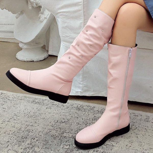 boots 2021 ladies flat fashion knee high spring autumn zipper rhinestone sweet winter warm round head rivet women's shoes, Black
boots 2021 ladies flat fashion knee high spring autumn zipper rhinestone sweet winter warm round head rivet women's shoes, Black