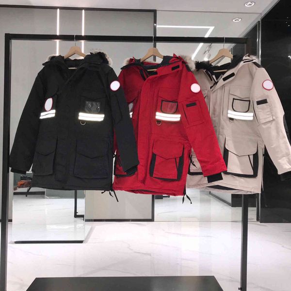 designer clothing mens canada jacket warm down goose parkas reflective pocket coats womens outdoor skiing hooded padded fur parka canadian, Black
designer clothing mens canada jacket warm down goose parkas reflective pocket coats womens outdoor skiing hooded padded fur parka canadian, Black