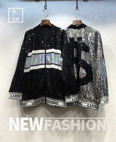 2021 spring and autumn new style silver flashing sequin jacket women mid-length loose-fit coat trend street female jackets t200318, Black;brown
2021 spring and autumn new style silver flashing sequin jacket women mid-length loose-fit coat trend street female jackets t200318, Black;brown