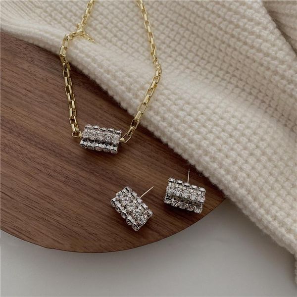 minar bling rhinestones geometric pendant necklace for women female gold color box chain chokers necklaces statement jewelry, Silver
minar bling rhinestones geometric pendant necklace for women female gold color box chain chokers necklaces statement jewelry, Silver