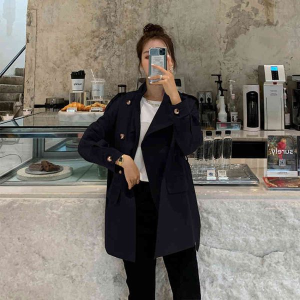 women's trench coats korean design 2021 autumn short women's style jacket cut unique vintage breasted trench coat, Tan;black
women's trench coats korean design 2021 autumn short women's style jacket cut unique vintage breasted trench coat, Tan;black