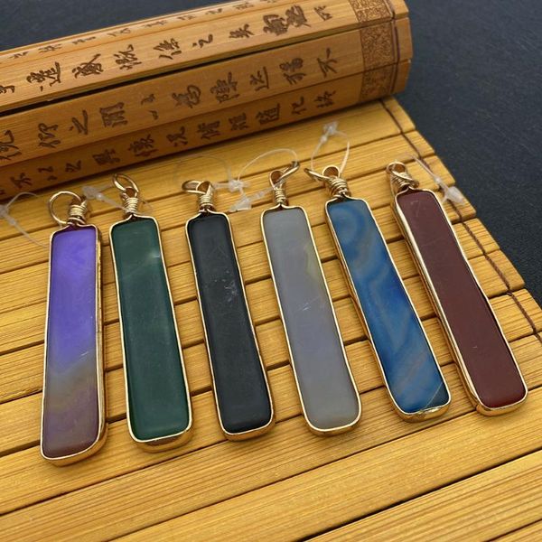 charms natural stone pendant multicolor rectangular metal edging smudge suitable for diy fashion jewelry earrings necklace accessories, Bronze;silver
charms natural stone pendant multicolor rectangular metal edging smudge suitable for diy fashion jewelry earrings necklace accessories, Bronze;silver
