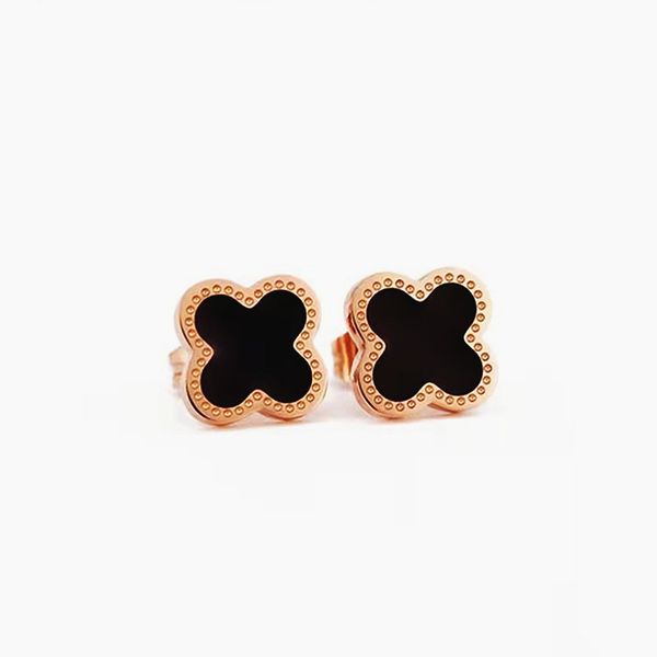 fashion women style white black four leaf clover stud stainless steel earring, Golden;silver
fashion women style white black four leaf clover stud stainless steel earring, Golden;silver